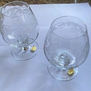 BOHEMIA CRYSTAL-CRYSTALEX brandy glass thistle